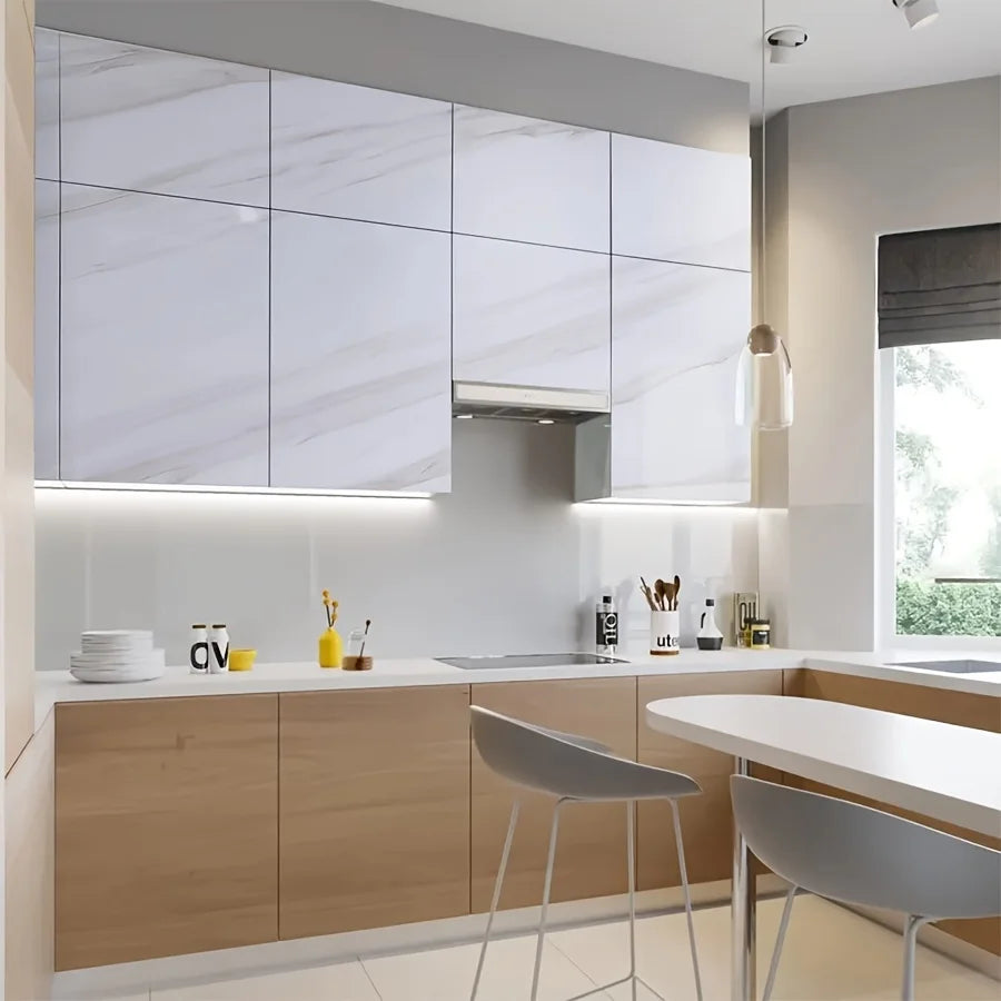 Self-Adhesive Marble Wallpaper, 0.12mm Thick, Easy Peel & Stick,  Quick Renovation for Kitchen Bathroom Toilet Wall Decor