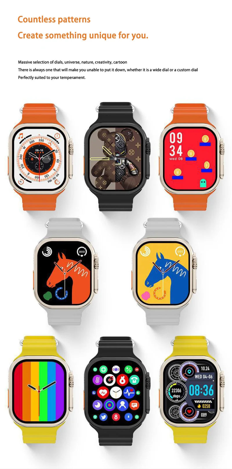 OPPO T900 Ultra Smart Watch Men 49mm Series 9 AMOLED Screen NFC Compass Waterproof For Apple Watch IWO Ultra 9 Wholesale NEW