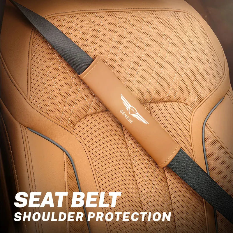1Pcs Car Seat Safety Belt Shoulder Cover Auto Accessories For Genesis G80 GV70 GV80 GV60 G70 Essentia Neolun G90 GV90