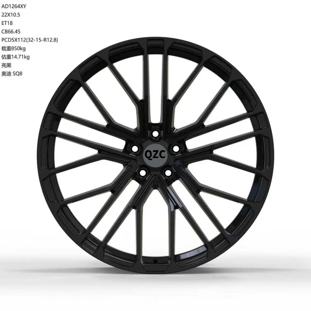 Qizhouchi High-end Customized 5x120 /112 Aluminum Alloy Forged Wheels with 5 Holes Passenger Wheels  MOQ 4 Pieces