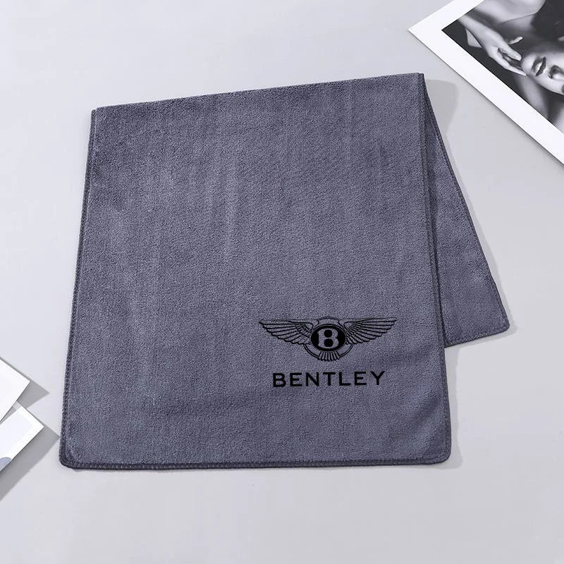 Coral Fleece Car Logo Wash Towel Drying Cloth Cleaning Towels For Bentley Flying Spur Continental GT Bentayga Mulsanne Accessory