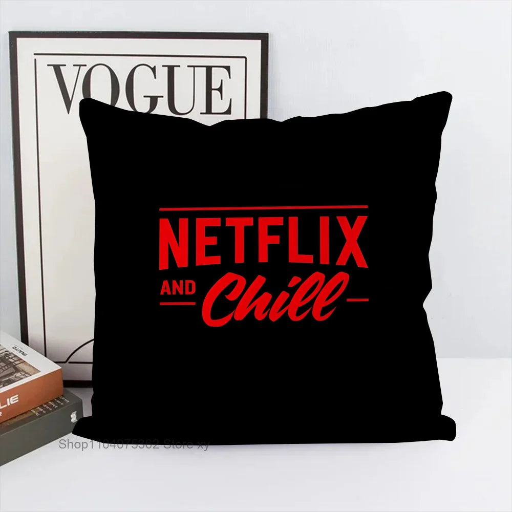 1PC Netflix Pillow Case Square Pillow Cushion Cover Bedroom Sofa Room Decoration Casual Pillow Cover