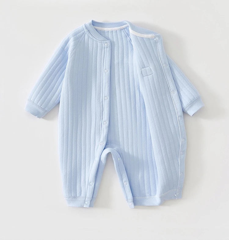 AYNIGIELL High Quality Thickened Warm Jumpsuit for Newborn Boys in Autumn and Winter 0-18 Months Baby Girl Cartoon Dog Pajamas
