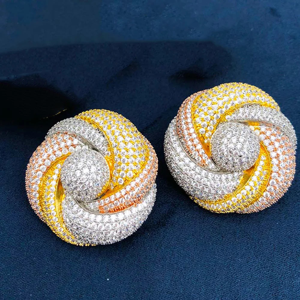 GODKI Personalize Luxury Lagos Big Bold BowKnot Bangles/Bracelet Ring Se For Women Wedding Full Zircon Dubai Bridal Jewelry 2026