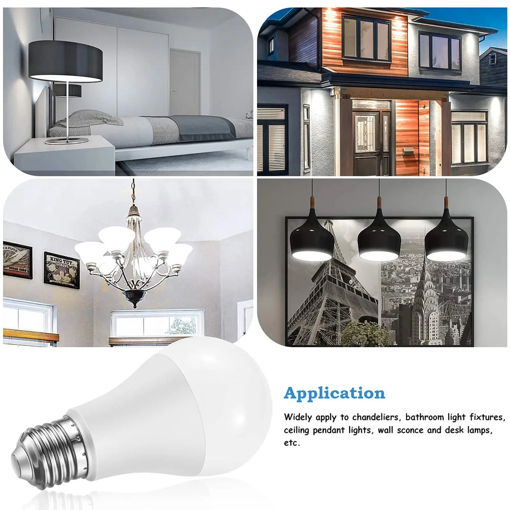 6pcs E26 E12 LED Bulb 20W 18W 15W 12W 9W 6W 3W Lampada LED Light AC 110V Bombilla Lighting Cold/Warm White Lamp For Home