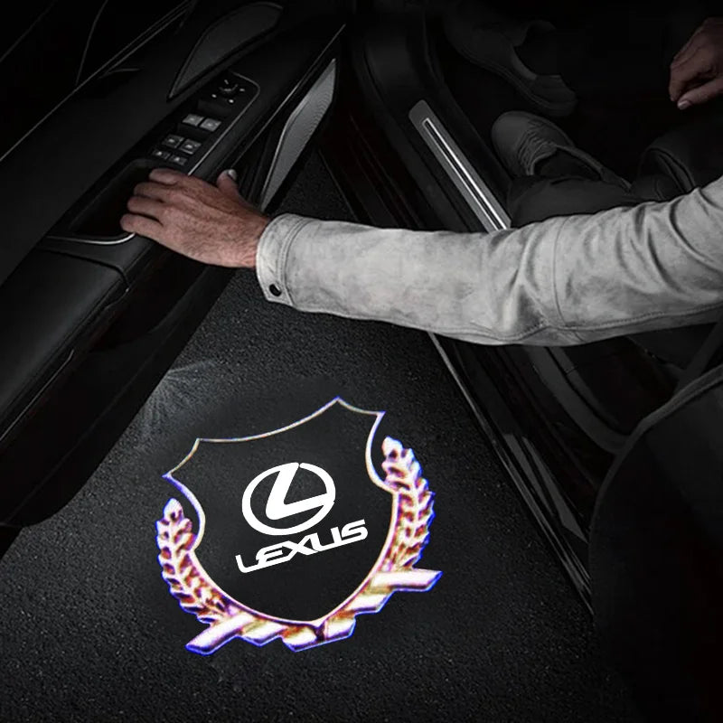 LED Car Door Logo Projector Ghost Shadow Welcome Light For Lexus ES250 ES300 ES350 RX300 LX470 LX570 ES RX GX UX RC Accessories