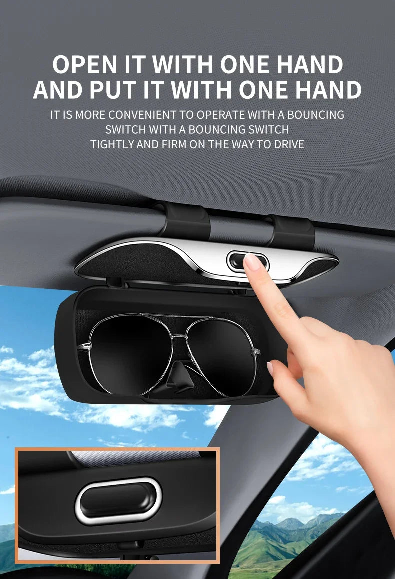Car Eyewear Case Box Sunglasses Holder Sun Visor Storage Protective Frame Box Glasses Clip Portable For Toyota Camry