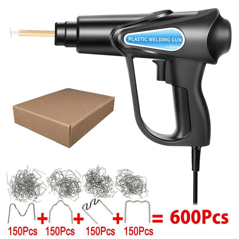 70W Plastic Welding Machine Plastic Welder Gun Car Bumper Repair Kit with 200/600/1000 Pcs Hot Staples Car Tools Kit