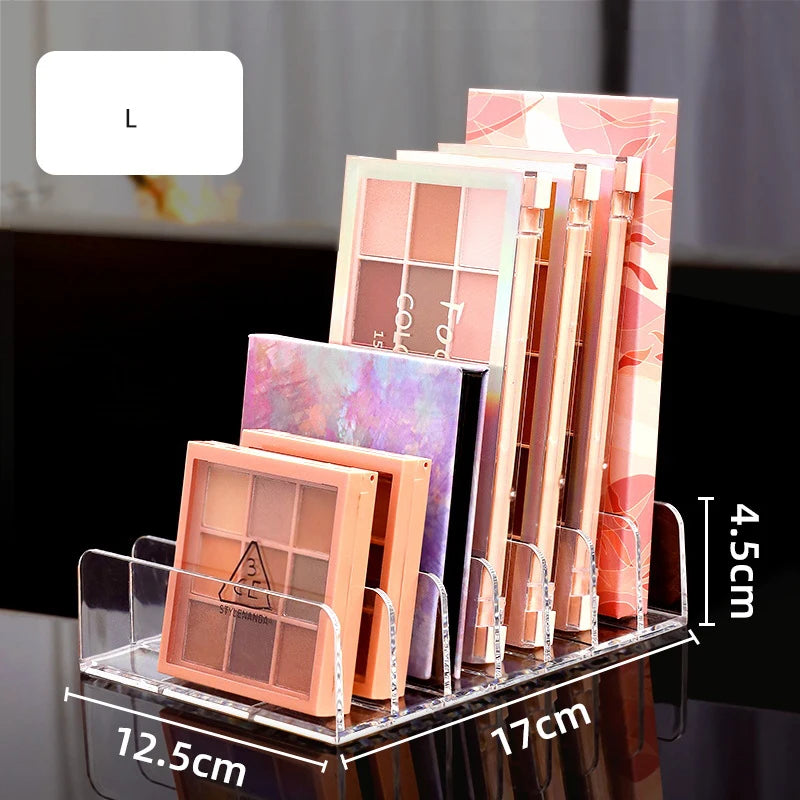 Eyeshadow Palette Organizer Eyepowder Storage Tray Cosmetics Rack Makeup Tools Compartment Holder For Women makeup organizer