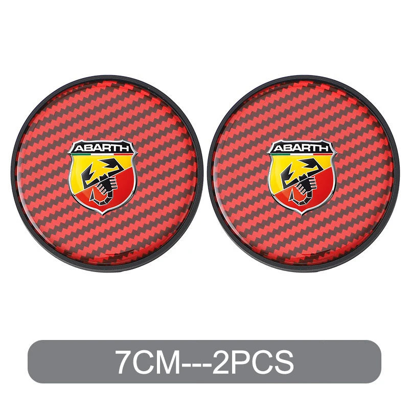 2PC Car Water Cup Pad Non Slip Coaster Drinks Mat For Abarth Punto 124 500 595 695 500X 500e Car Interior Auto Accessories