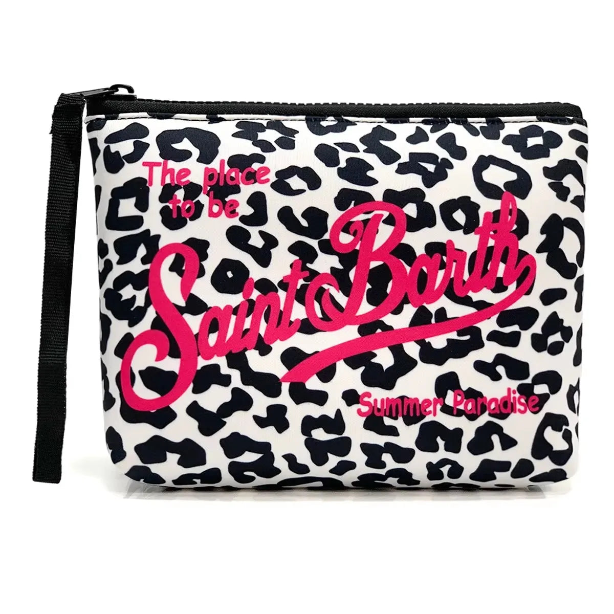 Fashion Quality New Handbag European American Clutch Bag Women's Handbag Leopard Canvas Diving Handbag Zero Wallet