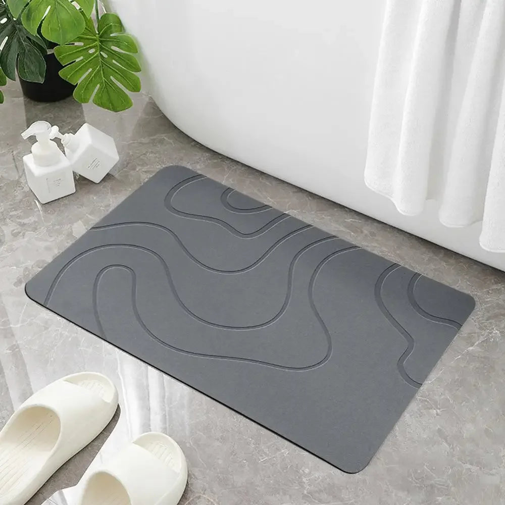 Indoor Diatomite Stone Bath Mat, Soft Diatomite Mud Mat, Water Absorption, Quick-Drying, Entrance Rugs