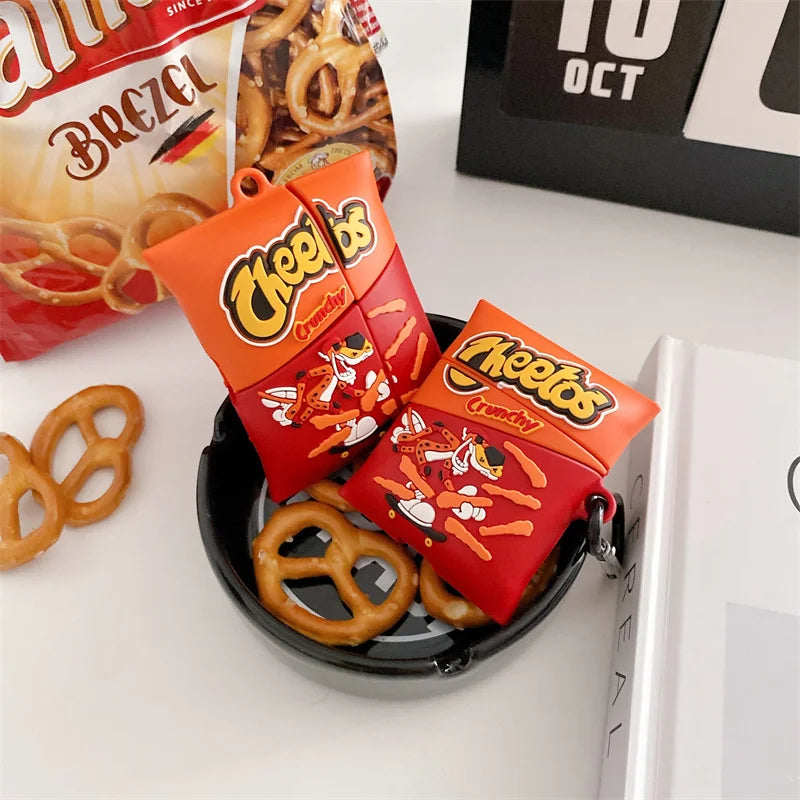3D Chips French Fries Cartoon Cute Earphone Case for AirPods 4 2024 Wireless Headphone Cover for AirPods Pro 3 for AirPods 3