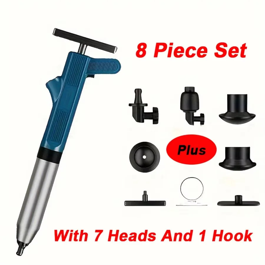 Pipeline Cleaning Tools Set High-pressure Plunger Sewer Dredge for Bathroom Toilet Kitchen Sink Drainage Pipes Unblocking Device