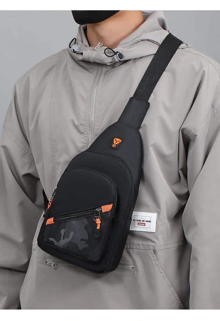 Casual Men Crossbody Shoulder Bag Chest Bag Outdoor Travel Sports For Ferrari Roma F80 296 GTB GTS SF90 Stradale Spider Spyde