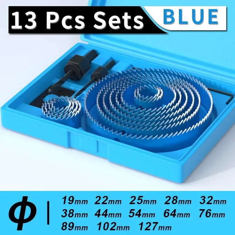 Hole Saw Set,Metal Core, 19-127mm Saw Cup Wood Crown, Drill Bit For Wood ,Woodworking Tools