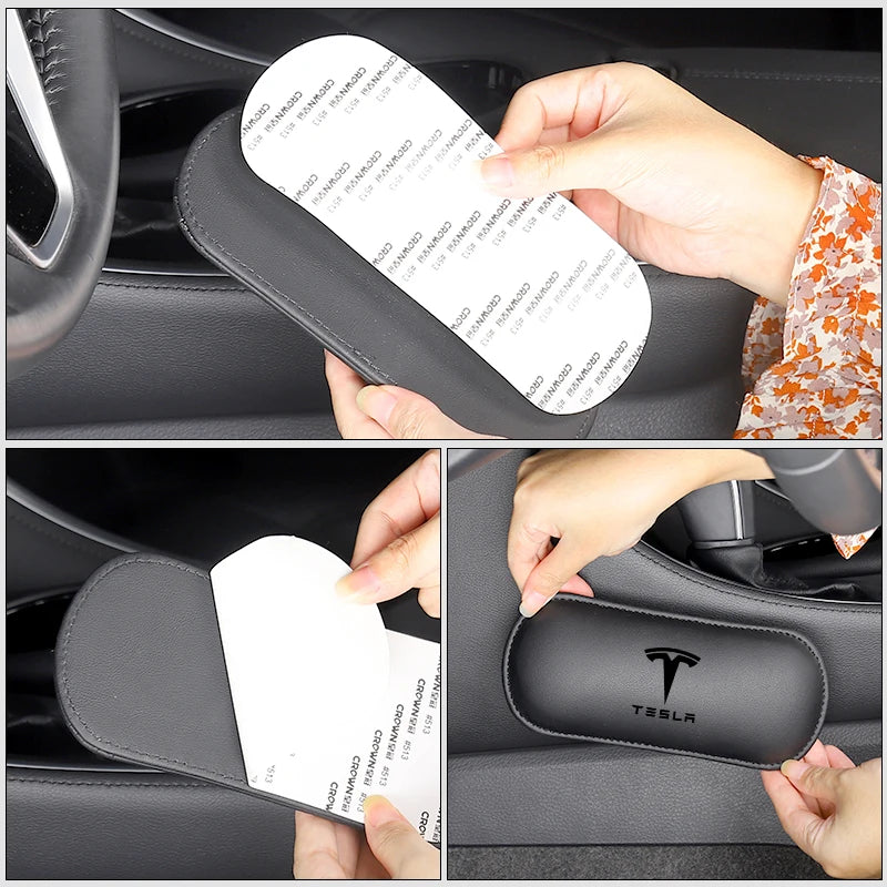 Car r Valve Core Knee Leg Protective Pad Foot Armrest Cushion For Tesla Model 3 Model S Model X Model Y Roadster