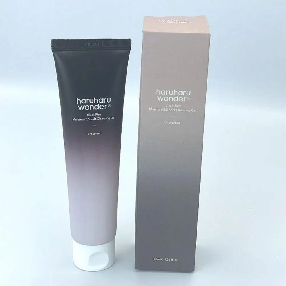 100ml Black Rice Moisturizing Cleansing Gel Gentle Hydrating Smooth Facial Cleanser Daily Skincare Cleansing Product