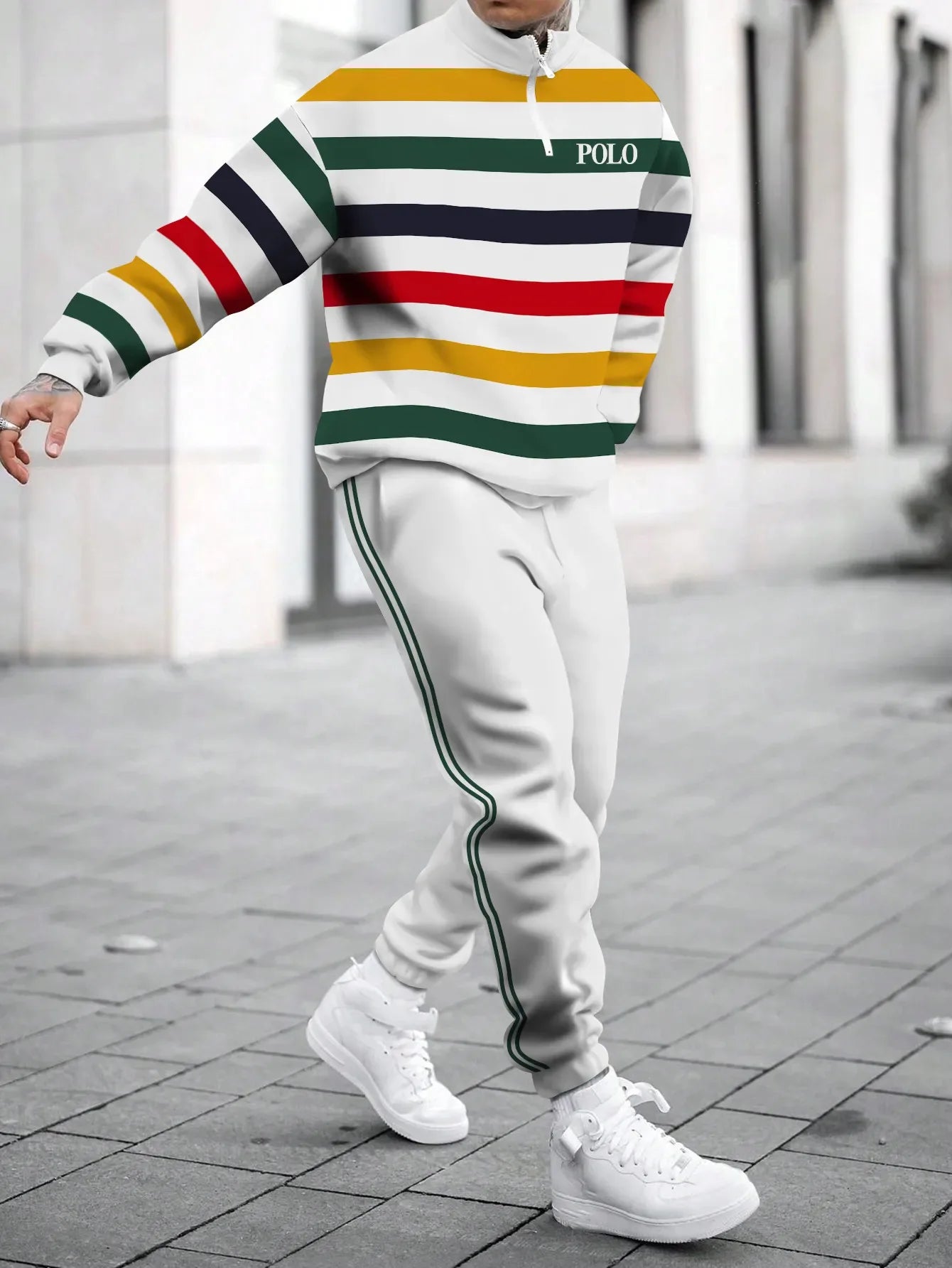 Men's Hoodie Sweatshirt 3D Print Casual Sportswear Long Sleeve Loose Fit Spring Autumn Set with Pants Polyester Fabric