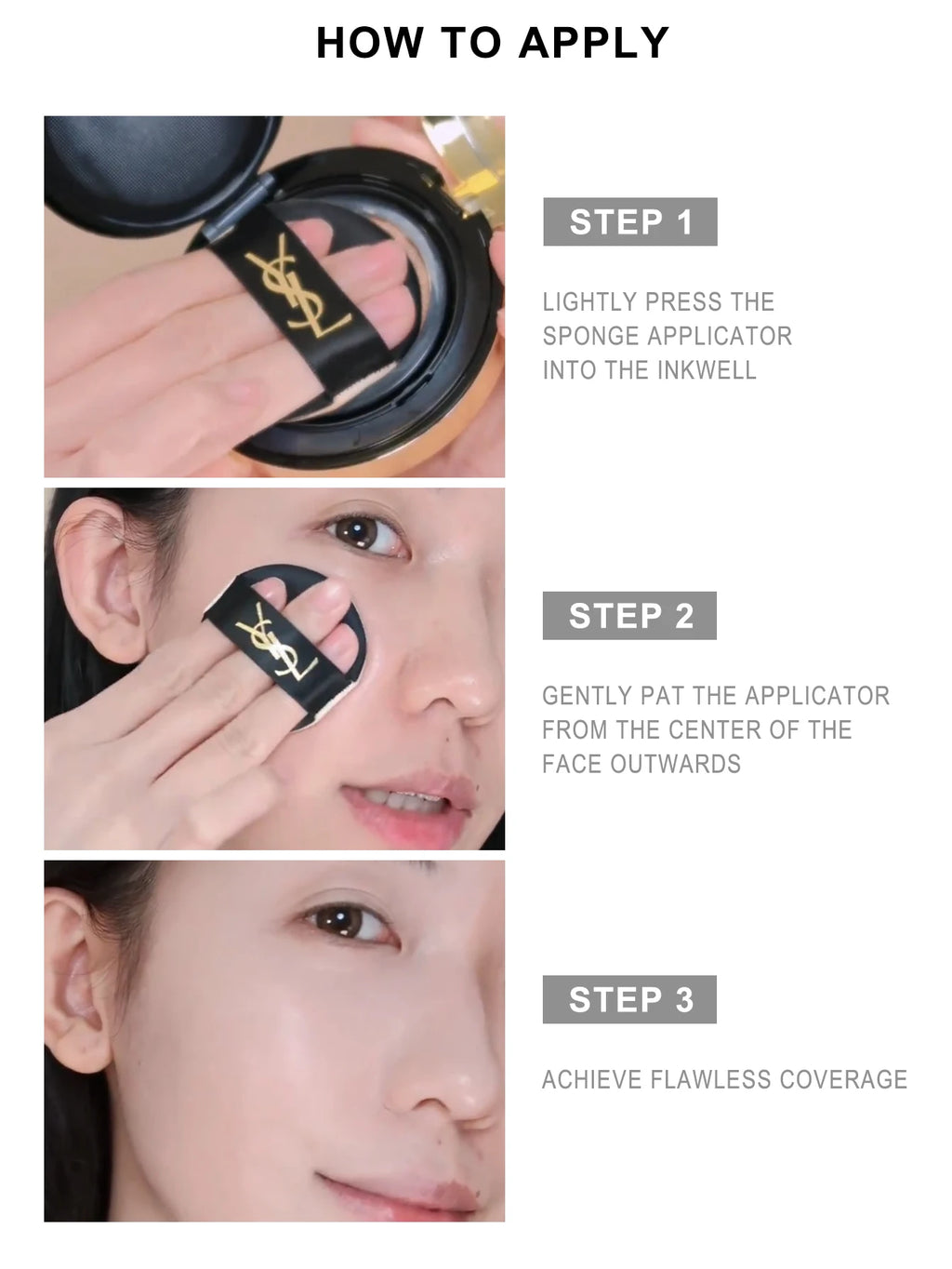 Yves Saint Laurent Le Cushion Encre De Peau-Luminous Matte Cushion Foundation SPF 33/ PA++  All Day Flawless Coverage Shine-Free