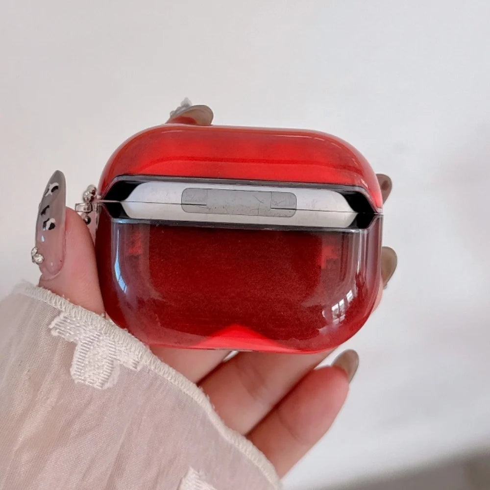 Luminous Glitter Quicksand Earphone Case for AirPods 4 3 2 1 AirPods Pro 3 2 Moving Sand Sparkles Brilliant Dark Headphone Cover