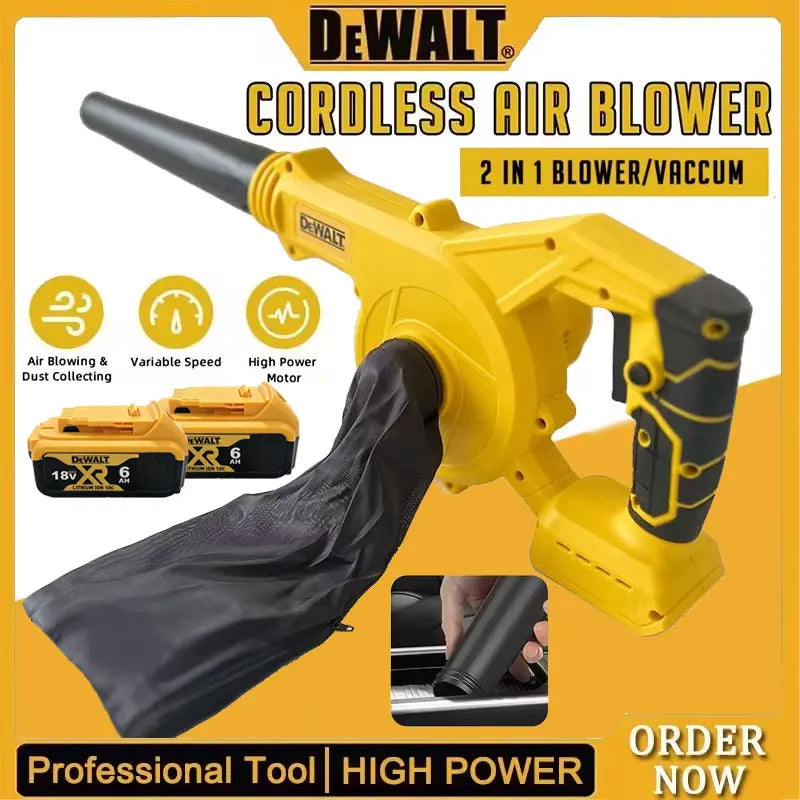 Dewalt 2 in 1 Cordless Air Blower & Vacuum Cleaner Electric Dust Computer Collector Leaf Duster Power Tools For 18V Battery