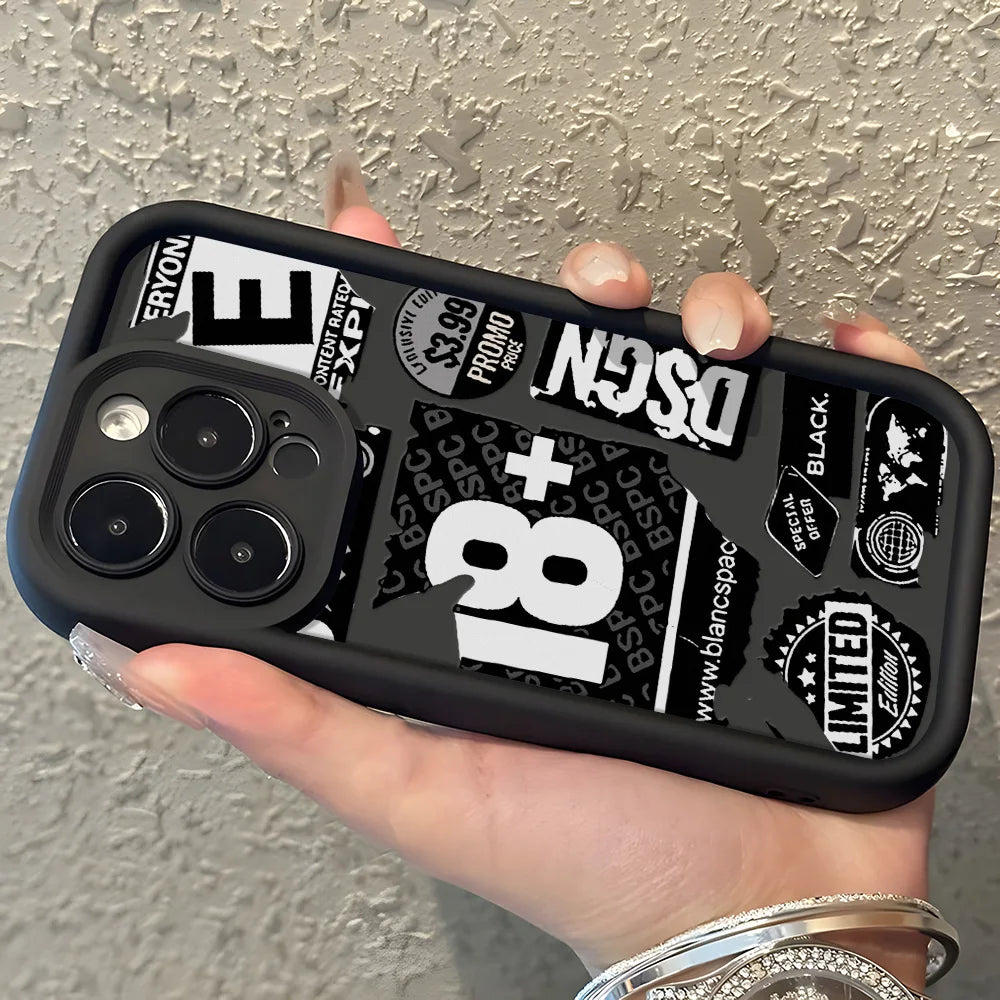 Soft TPU Silicone Phone Case For iPhone 11 12 13PROMAX 14 15 16PLUS 17AIR Shockproof Funda Cover