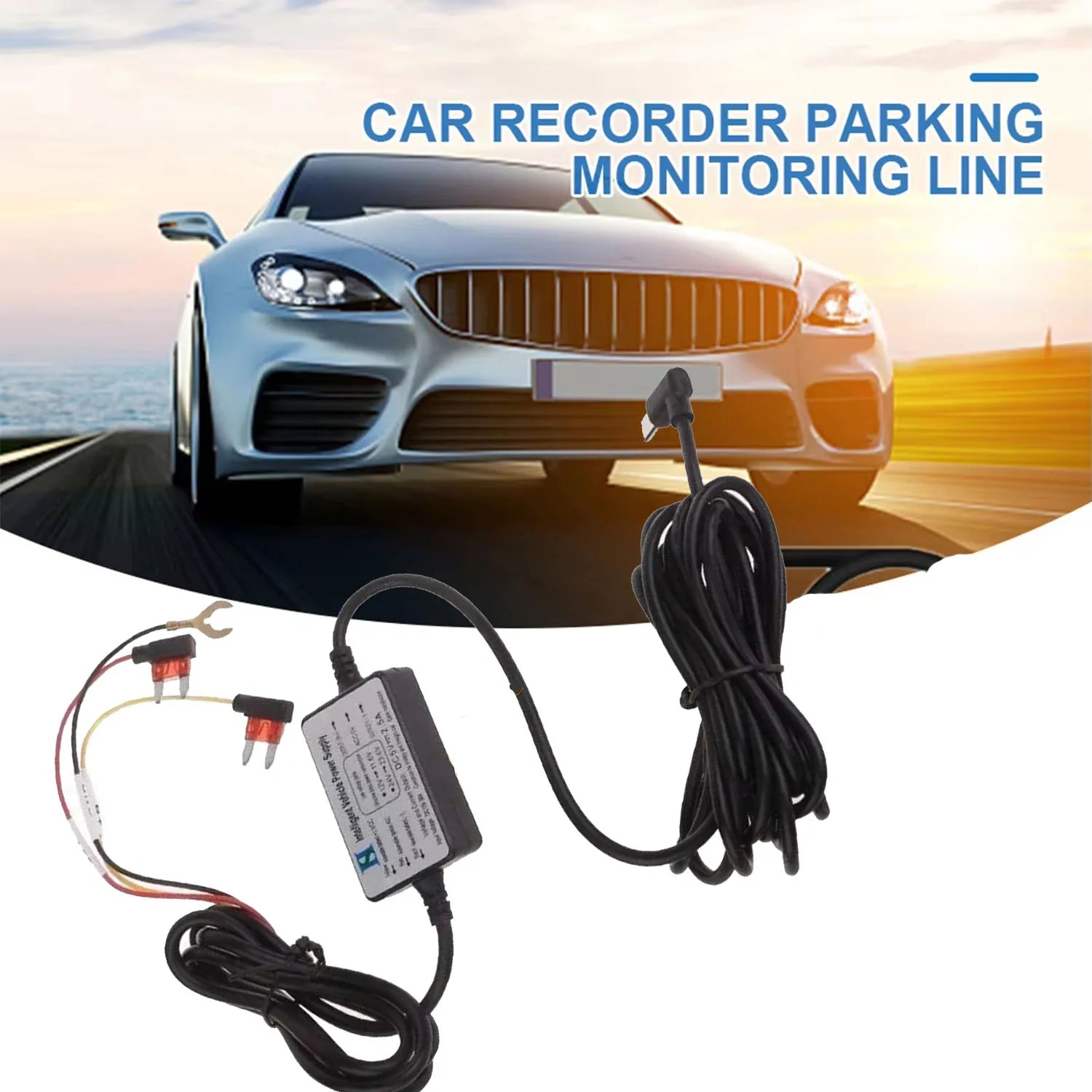 Dash Cam Hardwire Kit (12V-24V to 5V), Type C Hardwire Kit for Dash Camera with Acc Functionality, Add a Circuit Fuses, 24h Park