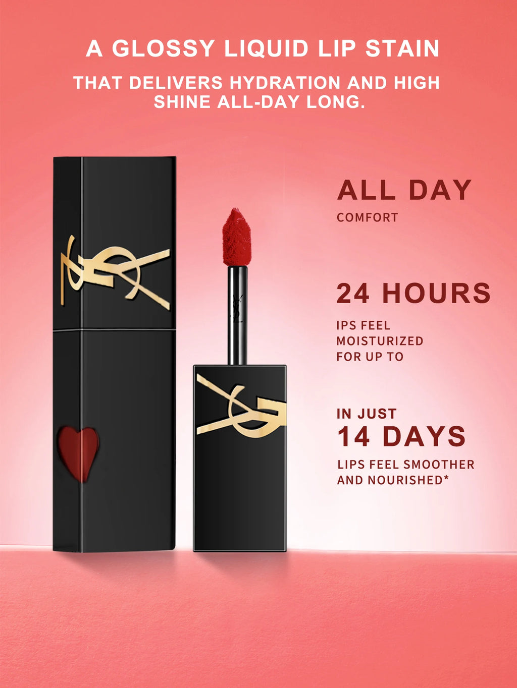 Yves Saint Laurent The Inks Vinyl Cream High Shine Lip Stain #610-Nude #416-Chili  - 0.18 FL .OZ./5.5ML