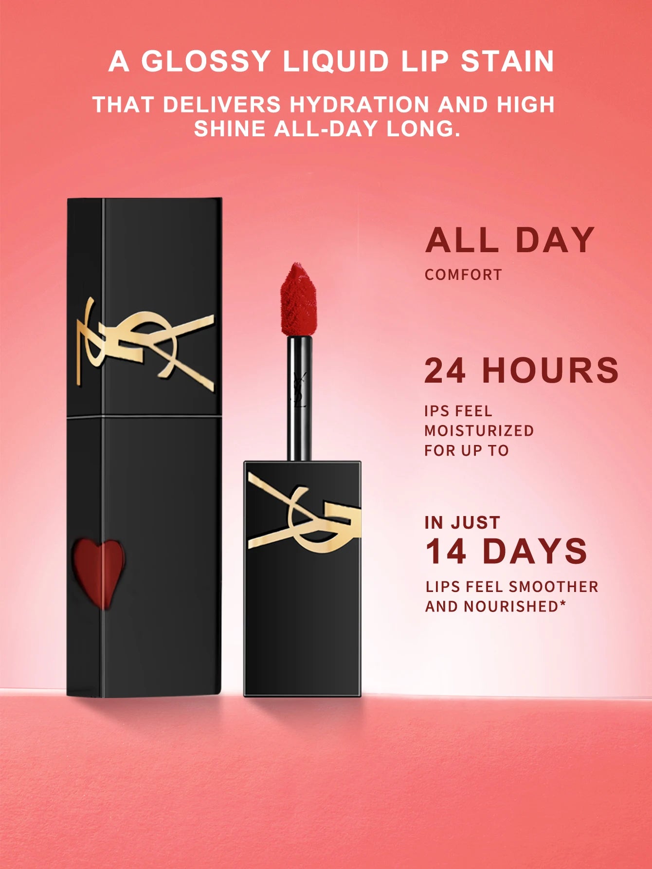 Yves Saint Laurent The Inks Vinyl Cream High Shine Lip Stain #610-Nude #416-Chili  - 0.18 FL .OZ./5.5ML