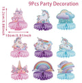 Rainbow Unicorn Honeycomb Ornament Set Rainbow Unicorn Birthday Party Decoration Kids Baby Shower Birthday Party Supplies