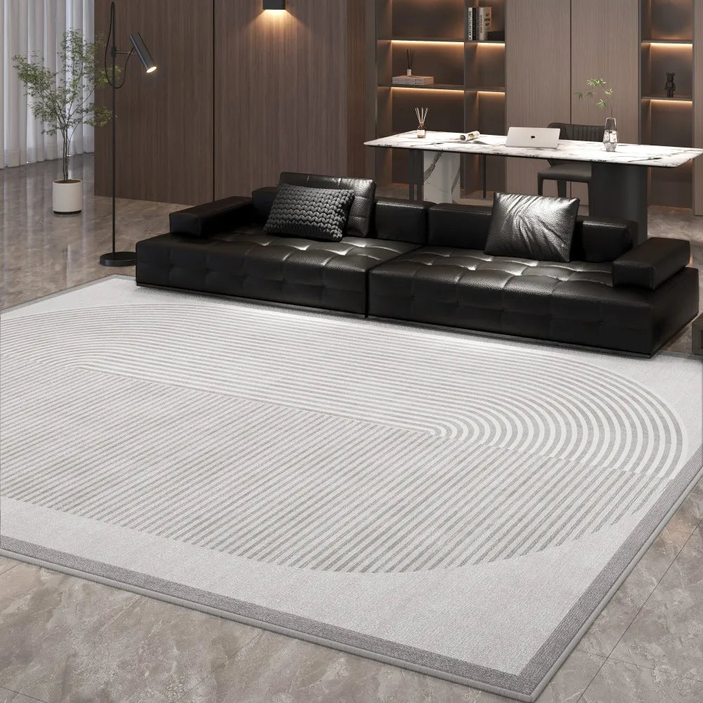VIKAMA Cream Colored Area Rug For Living Room And Bedroom Modern Minimalist Non Slip Wear Resistant Large Size Home Decor Rug