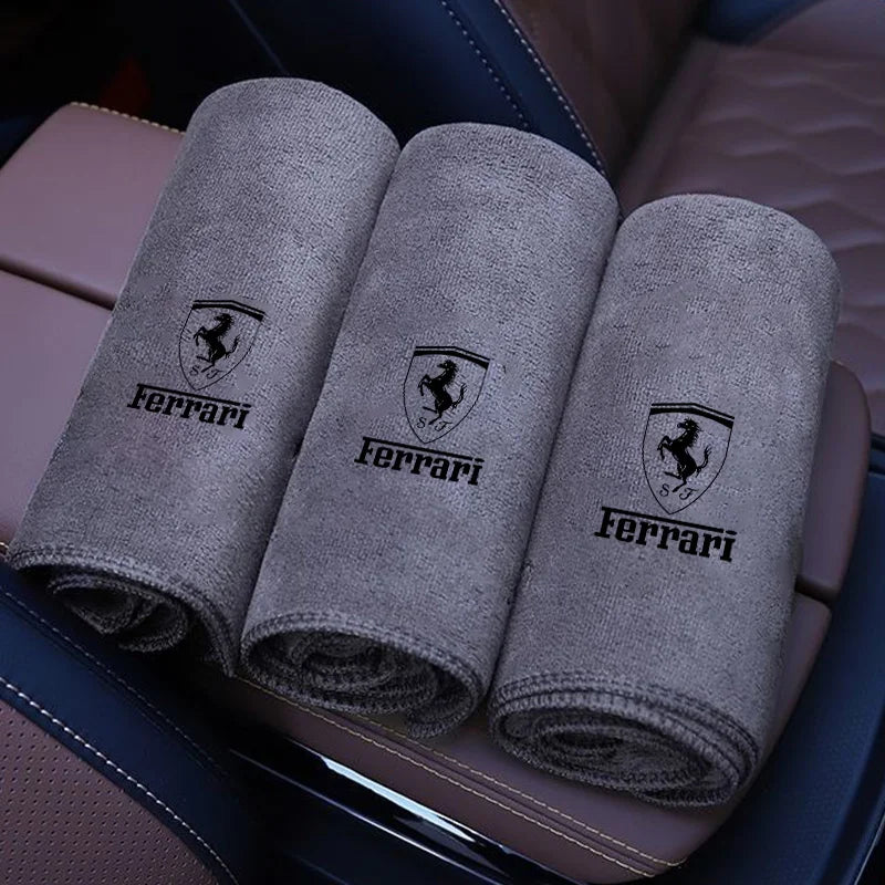 New Coral Fleece Car Wash Towel Drying Cloth Cleaning Towels Accessories For Ferrari SP1 812 F40 F12TDF SF90 458 488 599 612 F12