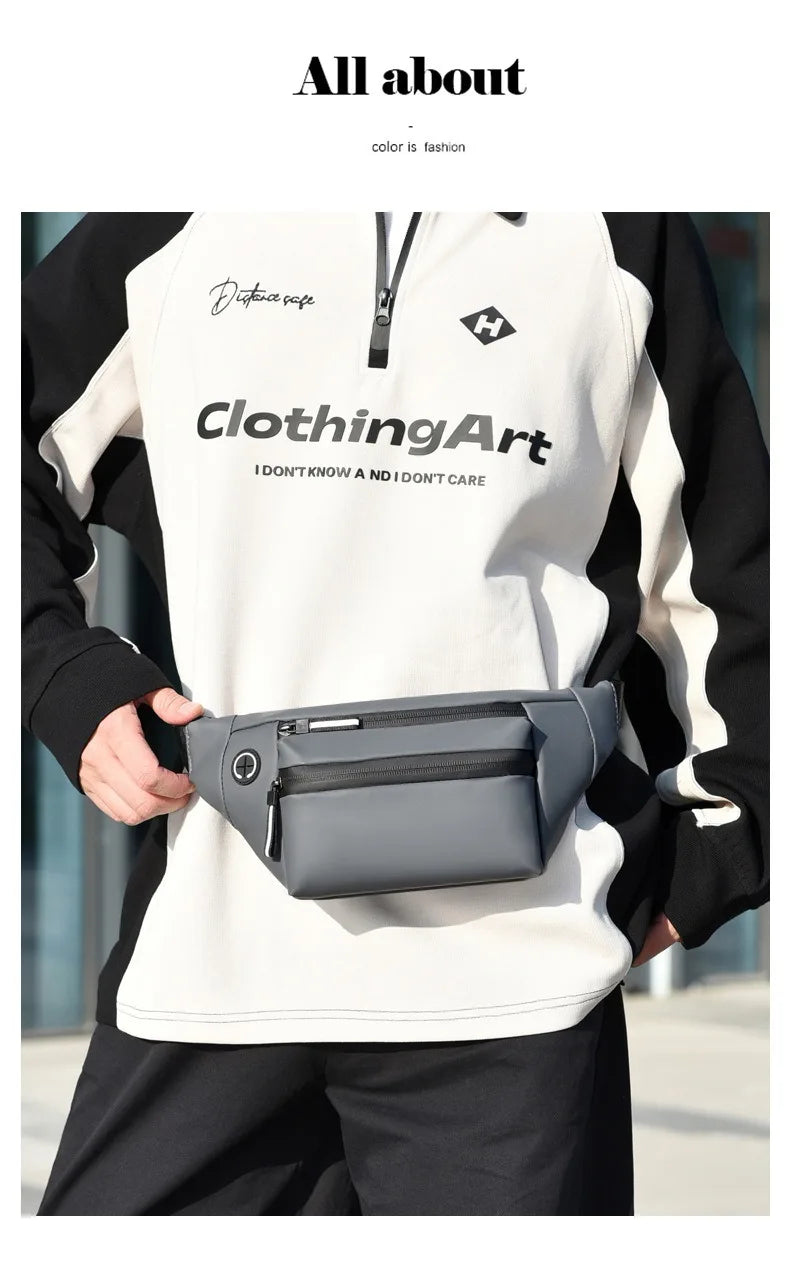 Fashion Men's Waist Bag Outdoor Sports Crossbody Bag Chest Packs For Ferrari F430 Stradale 458 488 599 612 F8 FF Charles Leclerc
