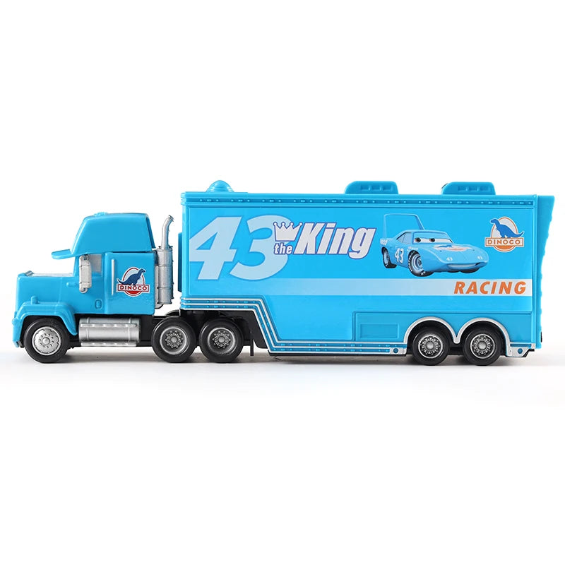 Disney Cars Figures Mack Truck Lightning McQueen Racing 1:55 Die Cast Model Children Mini Vehicle Toys Collection Birthday Gifts