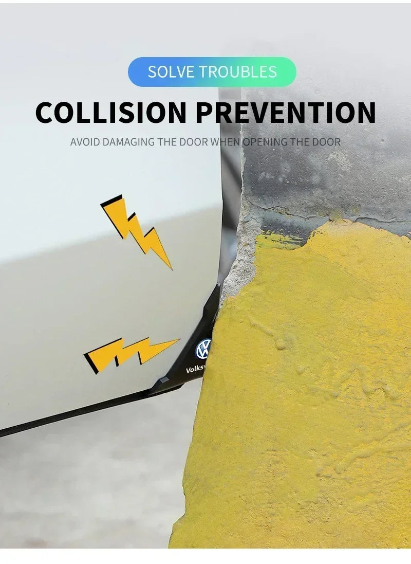 2Pcs Car Door Corner Cover Bumper Anti-scratch Protector For Volkswagen TSI TDI R32 MK4 GTI Golf Polo Tiguan Passat Jetta Touran
