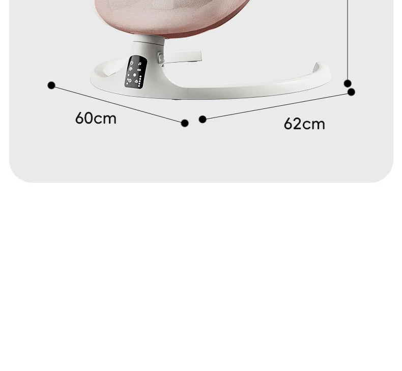 Baby Electric Rocking Chairs,Baby Bouncers Bluetooth & USB Music Baby Swing Electric 180° Rotating Seat, Multi Speed Baby Rocker
