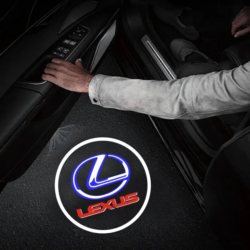 LED Car Door Logo Projector Ghost Shadow Welcome Light For Lexus ES250 ES300 ES350 RX300 LX470 LX570 ES RX GX UX RC Accessories