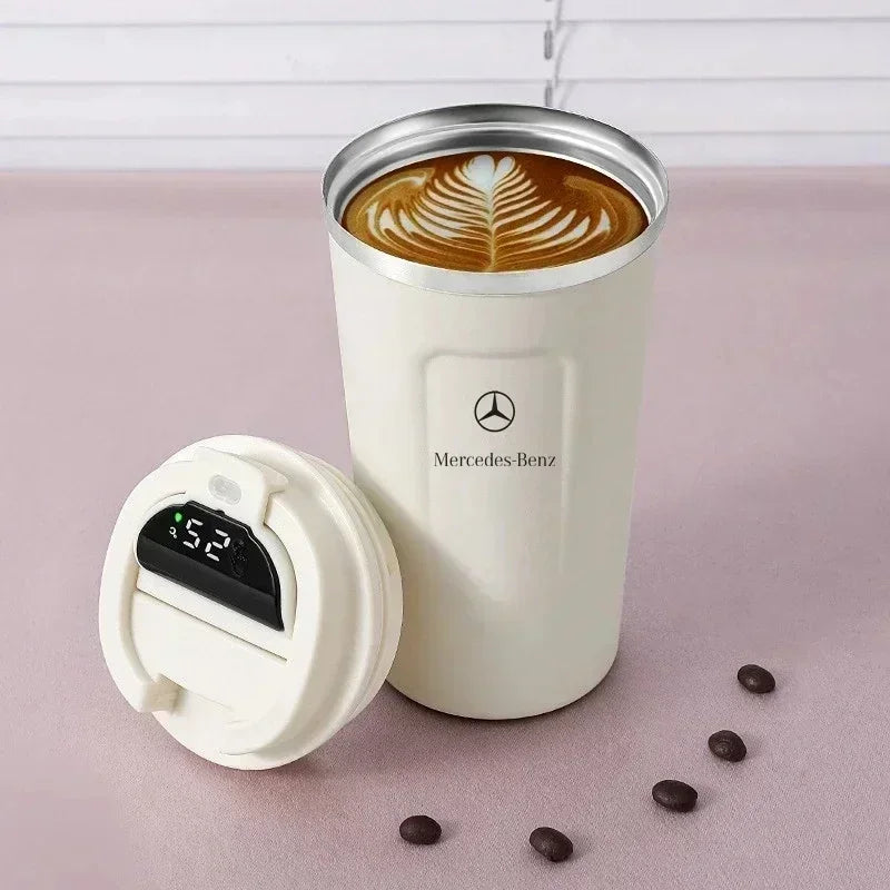 510ml stainless steel coffee cup hot mug for Mercedes-Benz A B C E S-Class W204 W205 W212 W213 W176 GLC CLA AMG W177 G63 GLA