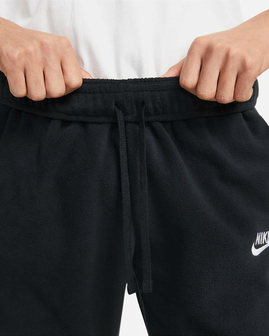Nike Sportswear Solid Color Loose-Fit Drawstring Knit Sweatpants for Men - Black DD4893-010