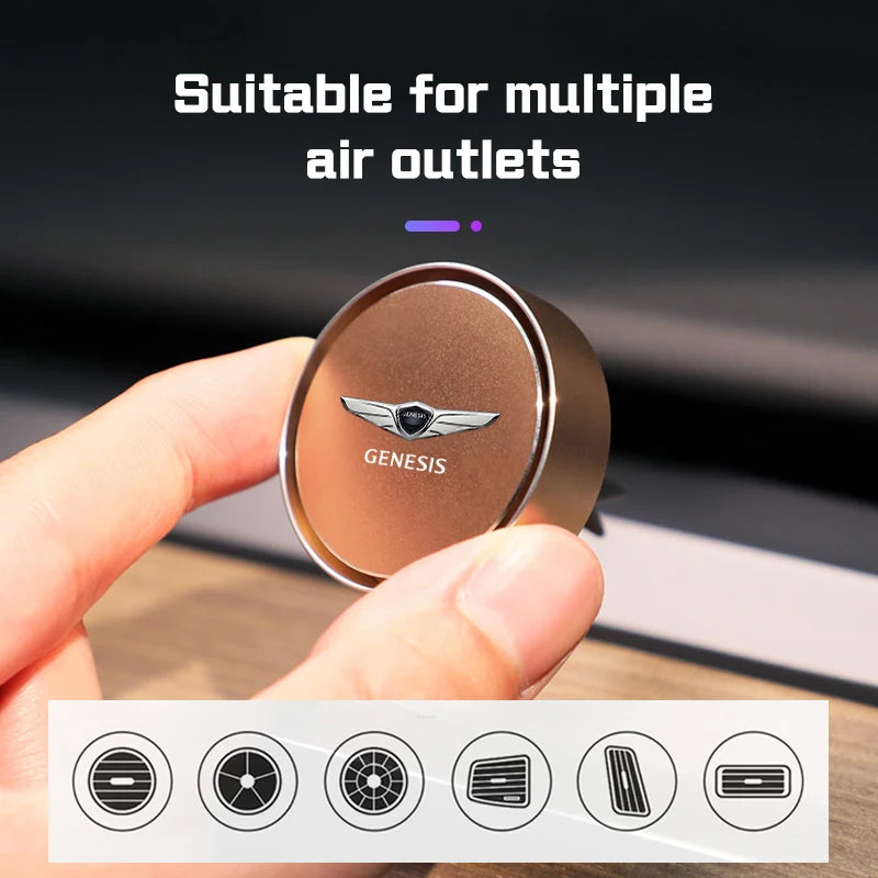 Alloy Car air outlet perfume Air Freshener Diffuser for Genesis G80 GV70 GV80 GV60 G70 Essentia Neolun G90 GV90 Solid Fragrance