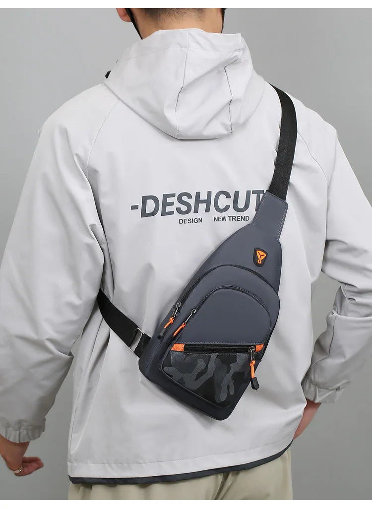 Casual Men Crossbody Shoulder Bag Chest Bag Outdoor Travel Sports For Ferrari Roma F80 296 GTB GTS SF90 Stradale Spider Spyde
