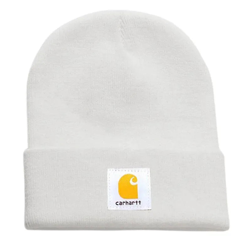 Unisex Knitting Wool Beanie Skullies For Men Women Color Elastic  Hat Fashion Label Outdoor Ear Warmer Pullover Cap