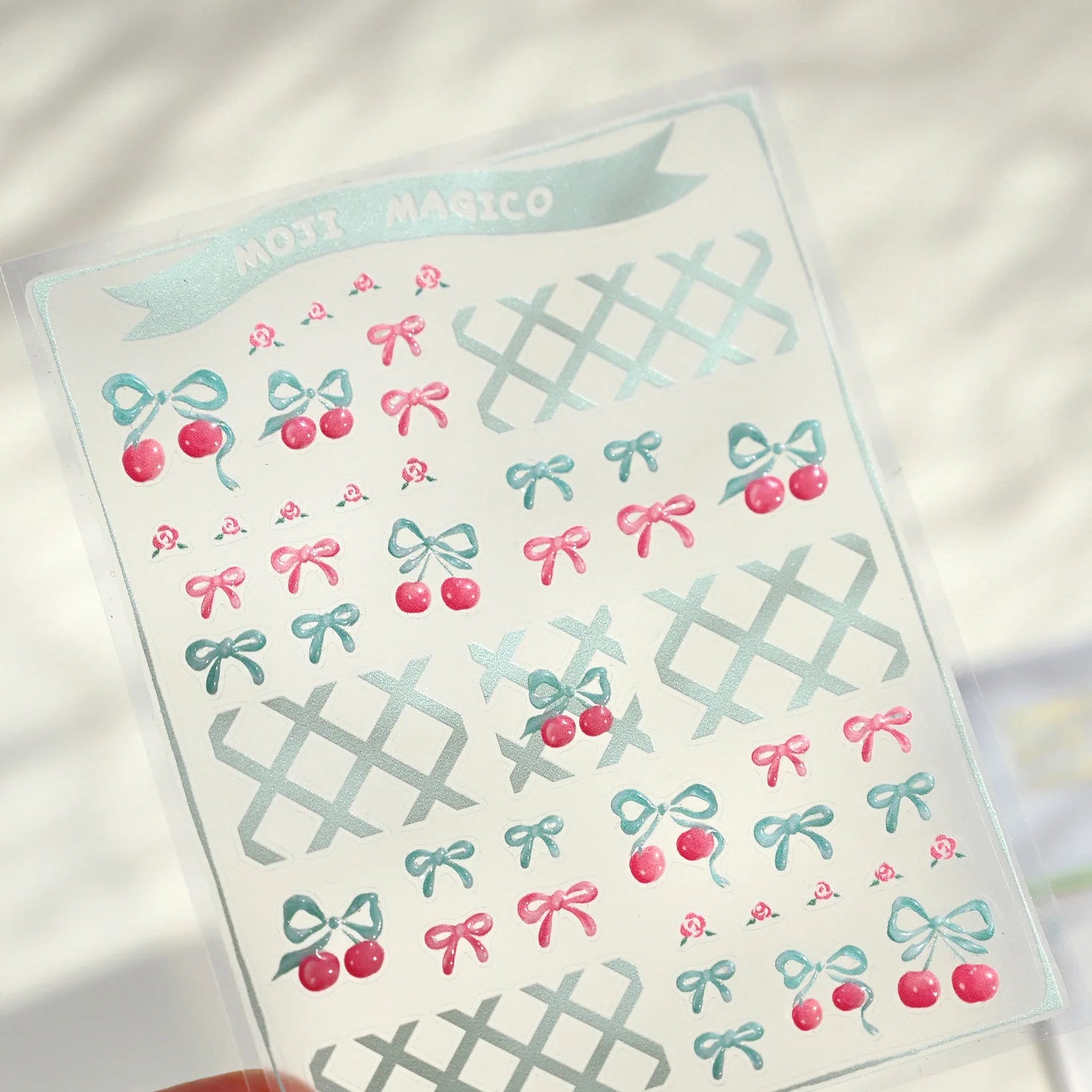 Spring Strawberry Vine 5D Nail Art Stickers Garden Fresh Red Strawberry Green Leaves Flower Cherry Branch Bow Nail Decals DIY