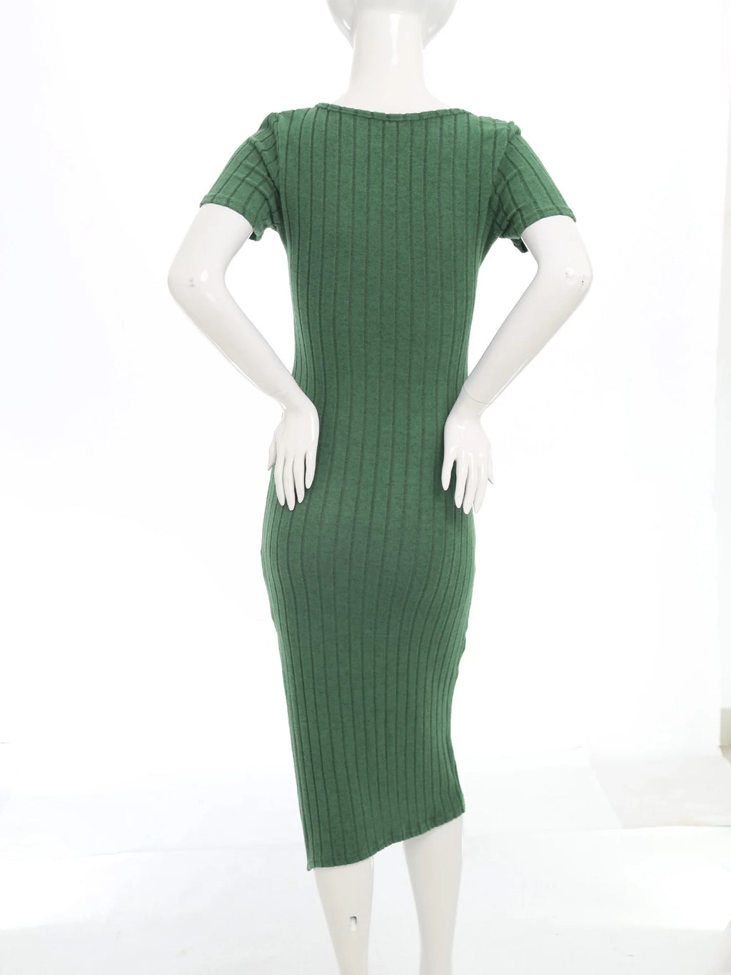 Elegant Maternity Knitted Dress Solid Color Short Sleeve Split Dresses Pregnancy Women Clothes Wedding Party Casual Daily Wear