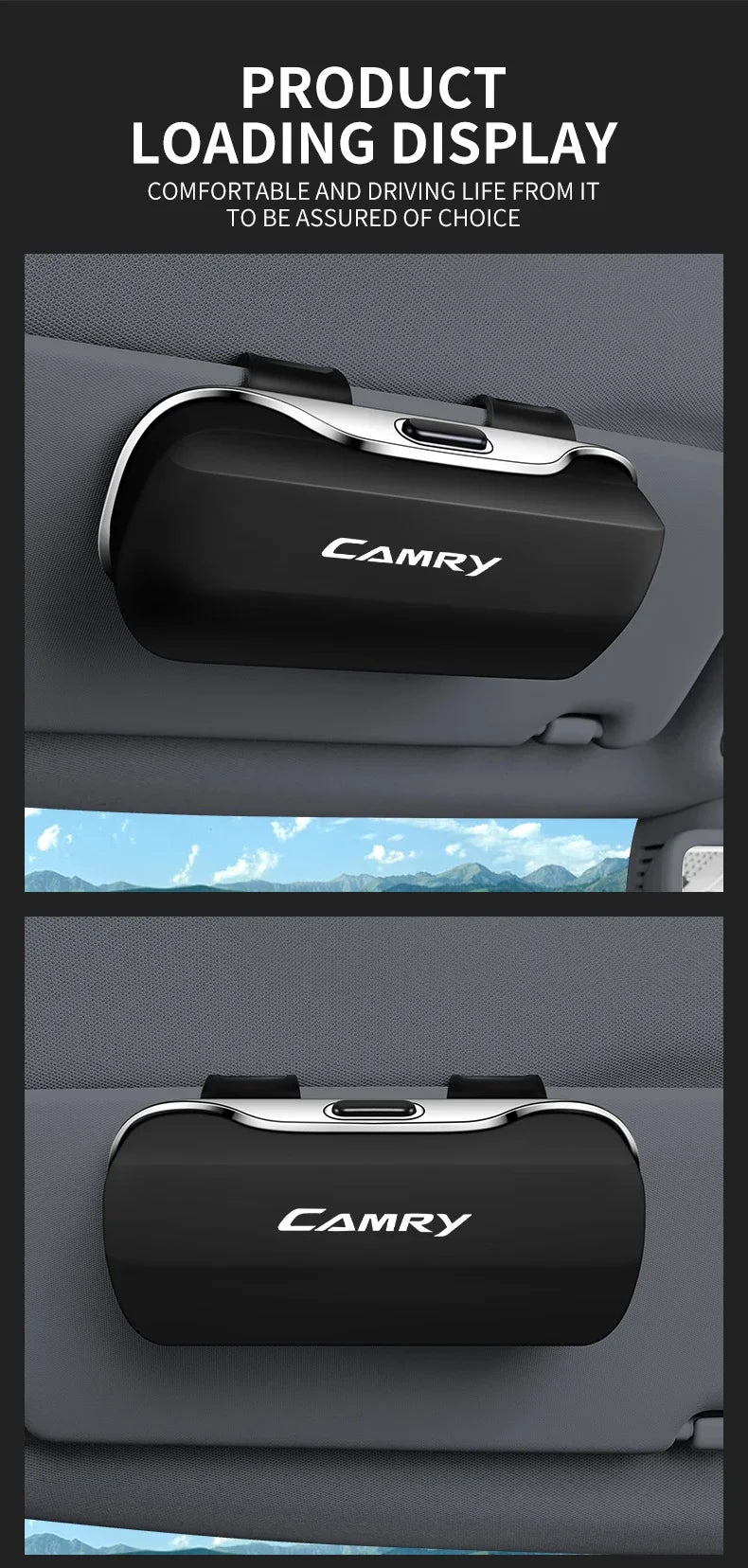 Car Eyewear Case Box Sunglasses Holder Sun Visor Storage Protective Frame Box Glasses Clip Portable For Toyota Camry