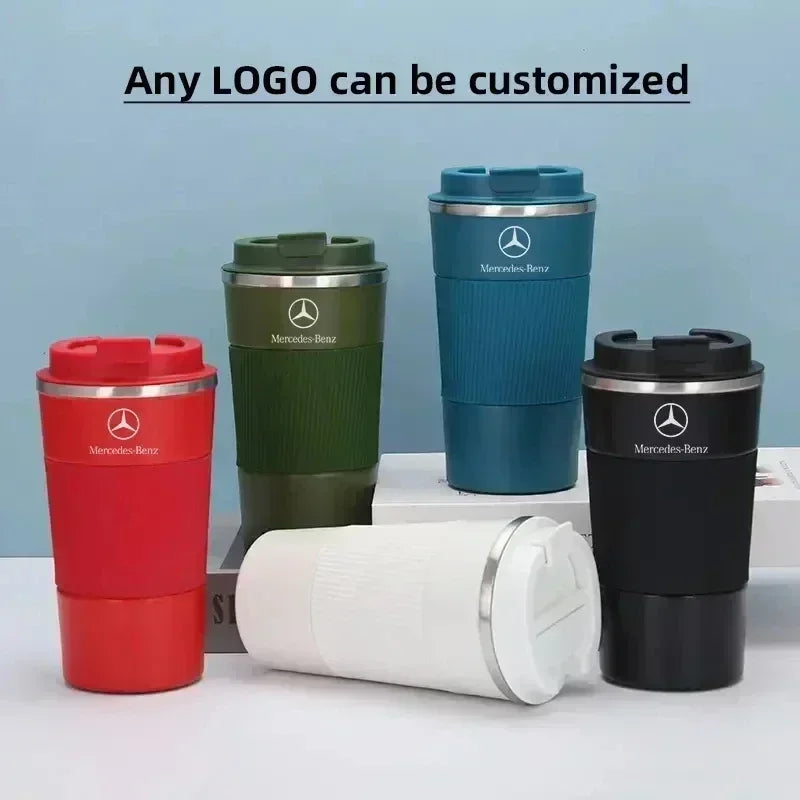 510ml stainless steel coffee cup hot mug for Mercedes-Benz A B C E S-Class W204 W205 W212 W213 W176 GLC CLA AMG W177 G63 GLA