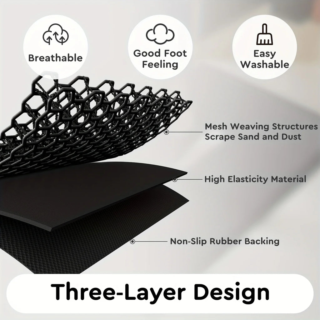 Non-slip Outdoor Elastic Carpet Front Doormat Comfortable Resilient Carpet Entrance Door Mat High Elasticity Floor Mat