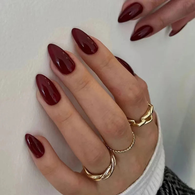 24Pcs/Set Sweet Love Fake Nail with Gradient French Press on Nails Reusable Short Full Cover Nail Tips for Women Wholesale