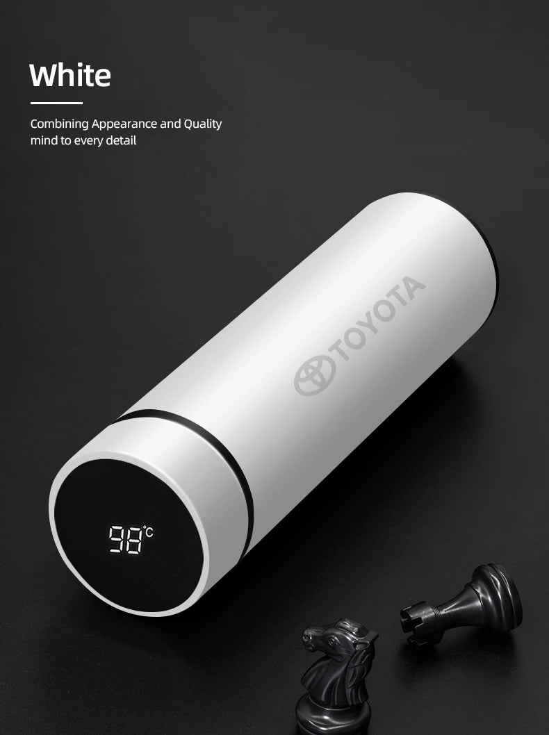 Car Insulated Cup 500ml Water Cup Coffee Tea Thermos For Toyota Crown Gazoo Racing Alphard TRD Corolla Yaris Chr Auris Camry